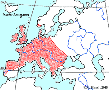 Bild-Verbreitung von I. hexagonus in Europa